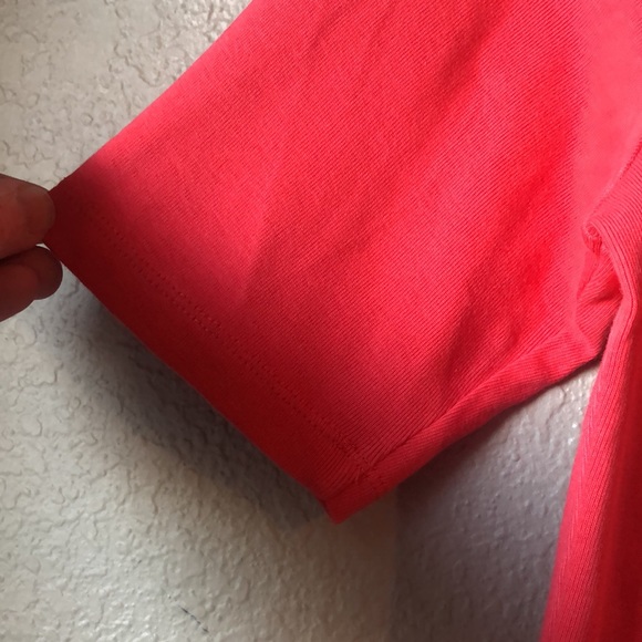 Women’s Shirt Top Tommy Hilfiger Orange Short Sleeve Crew Neck Shirt Size Medium - Picture 5 of 10